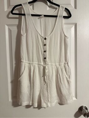 Flawless White Textured Jumpsuit - Women's